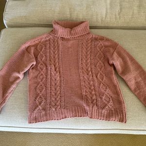 Mauve Turtleneck Sweater